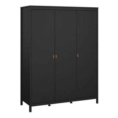 Furniture To Go Barcelona Wardrobe With 3 Doors In Matt Black from B&Q