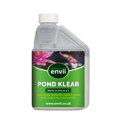 Envii Pond Klear - Natural Treatment Clears Pond Water - Safe For All Fish And Wildlife - Treats 20,000 Litres Green