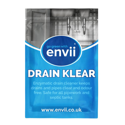 Envii Drain KlearNatural Enzymatic Drain CleanerEliminates Odours & Unclogs Drains from B&Q