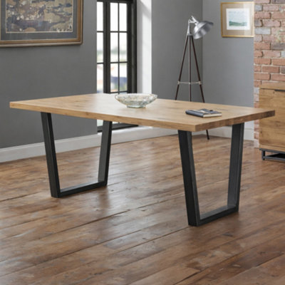 Julian Bowen Unisex Light Oak Brooklyn Rectangular 4-6 Seater Dining Table In Size 4 - Image 7