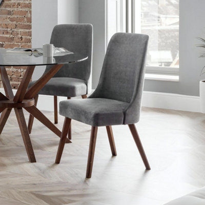 Julian Bowen Unisex Grey Huxley High Back Upholstered Dining Chair (Set Of 2) In 2In - Image 7