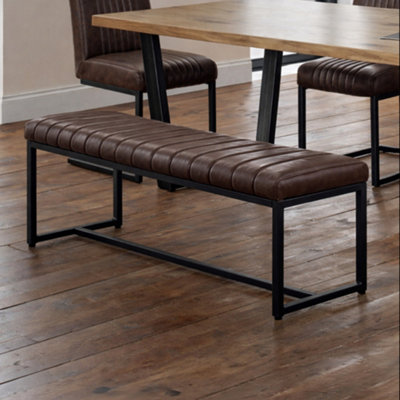 Julian Bowen Brooklyn Upholstered BenchBrown from B&Q