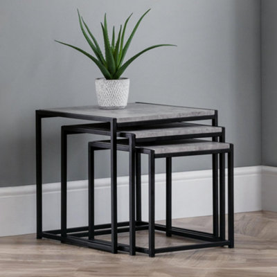 Julian Bowen Staten Concrete Nest Of 3 Tables from B&Q