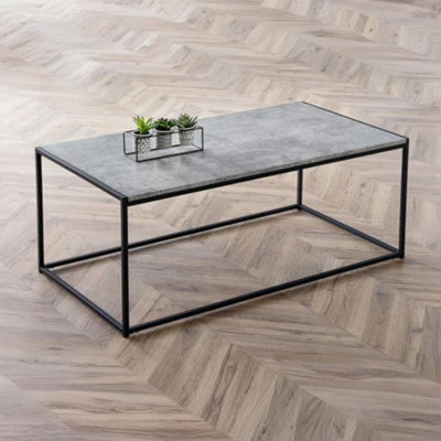 Julian Bowen Staten Concrete Coffee TableConcrete And Black from B&Q