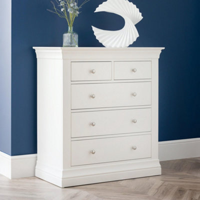 Julian Bowen Clermont 3+2 Drawer ChestSurf White from B&Q