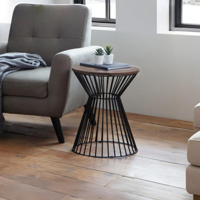 B&Q -  Jersey Round Wire Lamp TableWalnut - Image 10