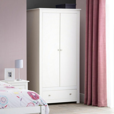 Julian Bowen Unisex Surf White Radley Double 1 Drawer Wardrobe - Image 9