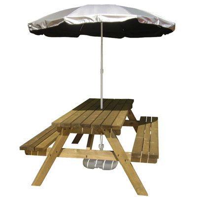 Umbrella Heaven Silverback Uv Protective Garden And Beach Parasol from B&Q