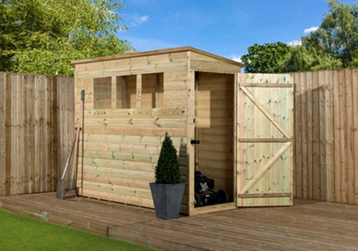 Empire Sheds Empire 2600  Pent 6X3 Pressure Treated Tongue And Groove Wooden Garden Shed  Door Right Side Panel (6' X 3' / 6Ft X 3Ft) (6X3)