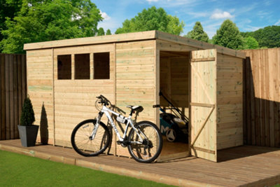 Empire Sheds Empire 2500  Pent 8X8 Pressure Treated Tongue And Groove Wooden Garden Shed Door Right Side Panel (8' X 8' / 8Ft X 8Ft) (8X8)