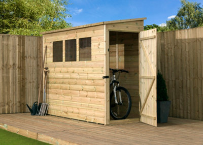 Empire Sheds Empire 2800  Pent 6X3 Pressure Treated Tongue And Groove Wooden Garden Shed Door Right Side Panel (6' X 3' / 6Ft X 3Ft) (6X3)