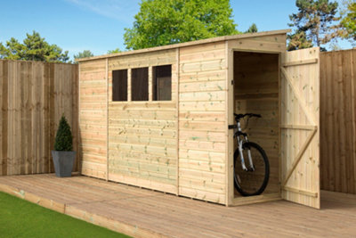 Empire Sheds Empire 2800  Pent 9X3 Pressure Treated Tongue And Groove Wooden Garden Shed Door Right Side Panel (9' X 3' / 9Ft X 3Ft) (9X3)