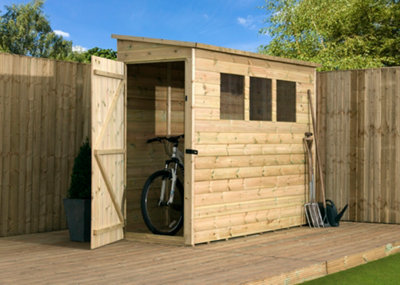 Empire Sheds Empire 2800  Pent 7X3 Pressure Treated Tongue And Groove Wooden Garden Shed Door Left Side Panel (7' X 3' / 7Ft X 3Ft) (7X3)