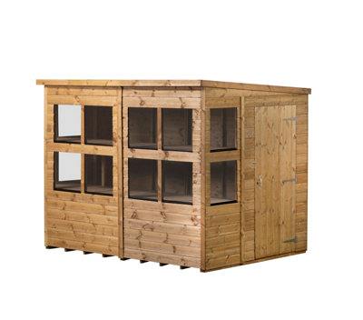 Empire Sheds Empire Pent Potting Shed 8X6 Single Door from B&Q