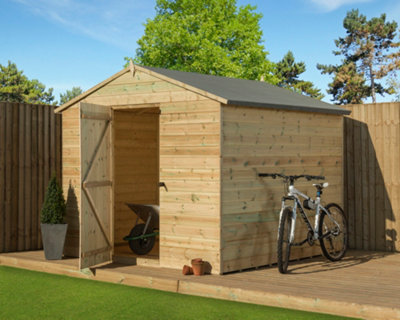 Empire Sheds Empire 9000 Premier Apex Shed 8X8 Pressure Treated Tongue And Groove Wooden Garden Shed (8' X 8' / 8Ft X 8Ft) (8X8)-30707 