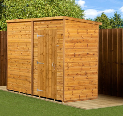 Empire Sheds Empire Modular Pent 8X4 Dipped Treated Tongue And Groove Wooden Garden Shed Single Door  (8' X 4' / 8Ft X 4Ft) (8X4)