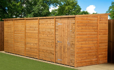 Empire Sheds Empire Modular Pent 20X6 Dipped Treated Tongue And Groove Wooden Garden Shed Single Door  (20' X 6' / 20Ft X 6Ft) (20X6) from B&Q