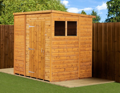 Empire Sheds Empire Modular Pent 6X6 Dipped Treated Tongue And Groove Wooden Garden Shed With Windows (6' X 6' / 6Ft X 6Ft) (6X6)