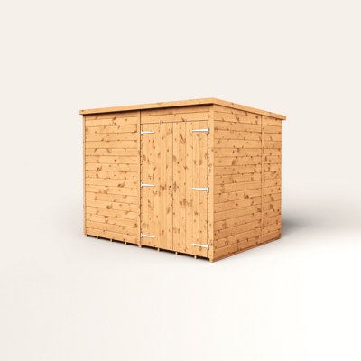 B&Q -  Empire Modular Pent 8X6  Double Door