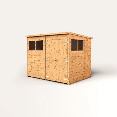 B&Q -  Empire Modular Pent 8X6  Double Door & Windows