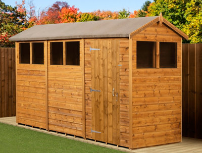 Empire Sheds Empire Modular Apex 4X12 Dipped Treated Tongue And Groove Wooden Garden Shed Windows  (4' X 12' / 4Ft X 12Ft) (4X12)