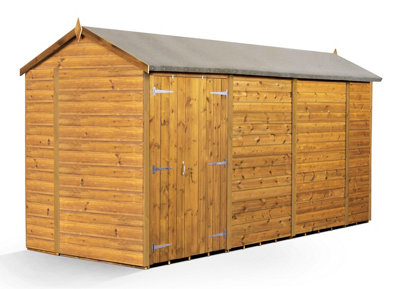 Empire Sheds Empire Modular Apex 6X12 Dipped Treated Tongue And Groove Wooden Garden Shed Double Door (6' X 12' / 6Ft X 12Ft) (6X12) from B&Q