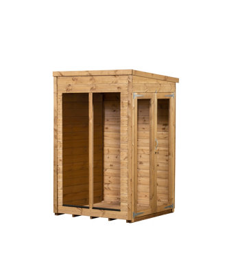 Empire Sheds Empire Pent Summerhouse 4X4 Dipped Treated Tongue And Groove Wooden Garden Shed Double Door (4' X 4' / 4Ft X 4Ft) (4X4) from B&Q