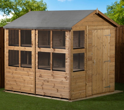 Empire Sheds Empire Apex Potting Shed 6X8 Single Door from B&Q