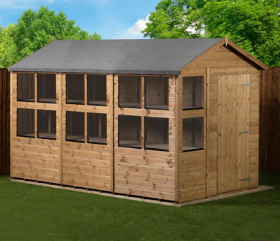 Empire Sheds Empire Apex Potting Shed 6X12 Single Door from B&Q