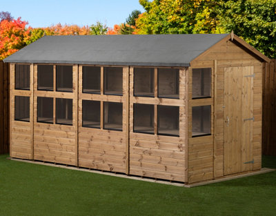 Empire Sheds Empire Apex Potting Shed 6X14 Single Door from B&Q