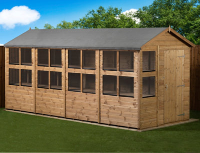 Empire Sheds Empire Apex Potting Shed 6X16 Single Door from B&Q