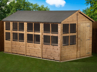 B&Q -  Empire Apex Potting Shed 8X14 Single Door