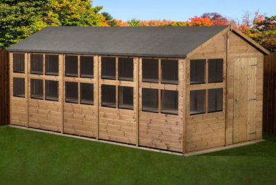 Empire Sheds Empire Apex Potting Shed 8X18 Single Door from B&Q