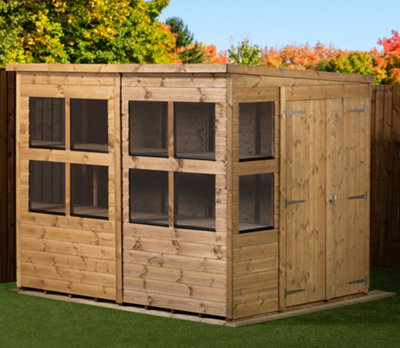 Empire Sheds Empire Pent Potting Shed 8X6 Double Door from B&Q