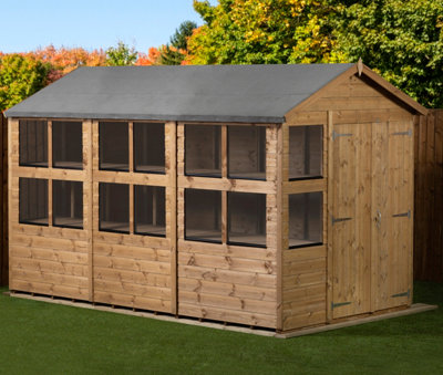 Empire Sheds Empire Apex Potting Shed 6X12 Double Door from B&Q
