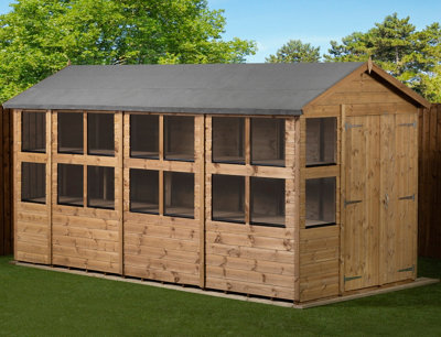 Empire Sheds Empire Apex Potting Shed 6X14 Double Door from B&Q