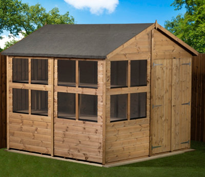 Empire Sheds Empire Apex Potting Shed 8X8 Double Door from B&Q