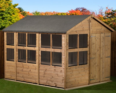B&Q -  Empire Apex Potting Shed 8X10 Double Door