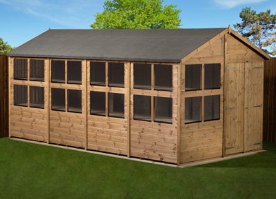 B&Q -  Empire Apex Potting Shed 8X16 Double Door