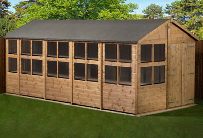 B&Q -  Empire Apex Potting Shed 8X18 Double Door