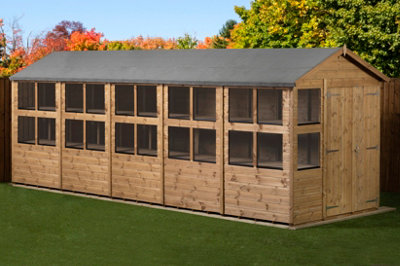 Empire Sheds Empire Apex Potting Shed 8X20 Double Door from B&Q