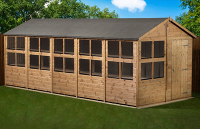B&Q -  Empire Apex Potting Shed 8X20 Single Door