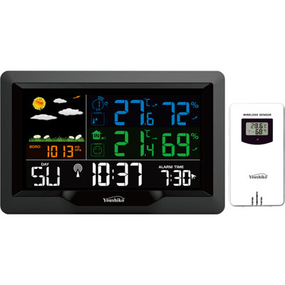 Wireless Weather Station Radio Controlled Clock Indoor Outdoor Temp Humidity - Image 3