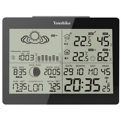 Youshiko Yc9360 Digital Weather Station Radio Controlled Clock ( Official Uk Version) from B&Q