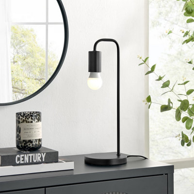 Furniturebox Uk Lola Black Industrial Table Desk Lamp from B&Q