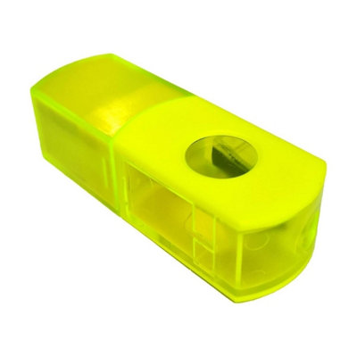 Jakar 2-In-1 Neon Pencil Sharpener & Eraser (Yellow)CompactPortable Design For School & Office Use (5331) from B&Q