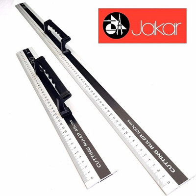 Jakar Aluminium Cutting Ruler Set 45Cm And 100Cm With Grip Handle Precision Straight Edge For Craft Design And Technical Drawing from B&Q
