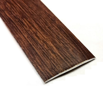 HSD Walnut Effect Self-Adhesive Aluminium Floor Threshold Strip 900mmFlat Cover Trim 40X3mm For LaminateWood & Vinyl Floors from B&Q