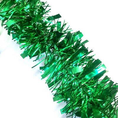 HSD Chunky Green Tinsel Garland2M (6.5Ft)Festive Christmas & Party DecorationMantel & Home Decor from B&Q