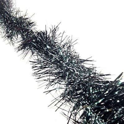 HSD Fine Dark Green Tinsel Garland2M (6.5Ft)Festive Christmas & Party DecorationMantel & Home Decor from B&Q